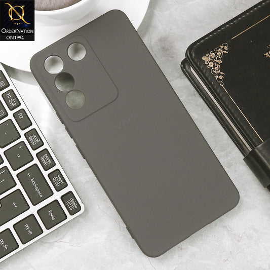Vivo V27e Cover - Gray - Matte Shockproof Sillica Gel Soft Case