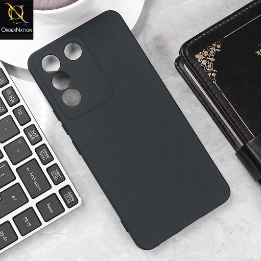 Vivo V27e Cover - Midnight Blue - Matte Shockproof Sillica Gel Soft Case