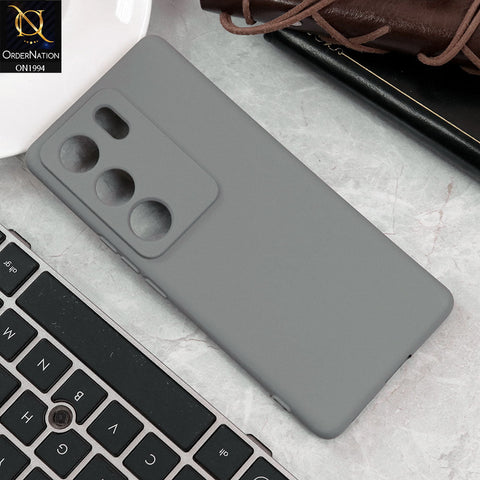 Vivo S17t Cover - Light Gray - Matte Shockproof Sillica Gel Soft Case
