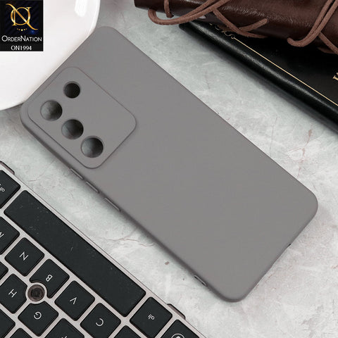 Vivo Y200 5G Cover - Light Gray - Matte Shockproof Sillica Gel Soft Case