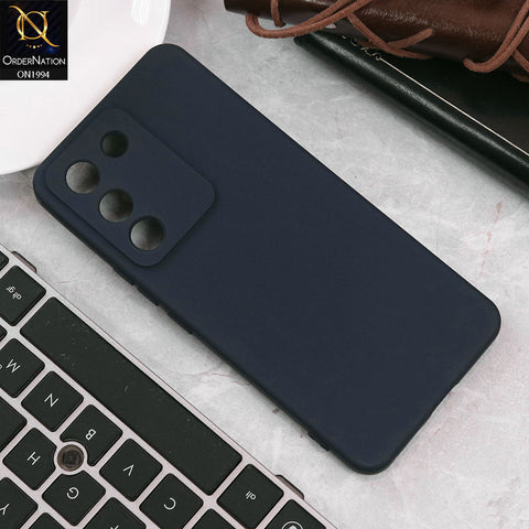 Vivo Y200 5G Cover - Midnight Blue - Matte Shockproof Sillica Gel Soft Case
