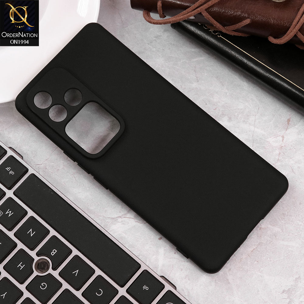 Vivo S18 Cover - Black - Matte Shockproof Sillica Gel Soft Case