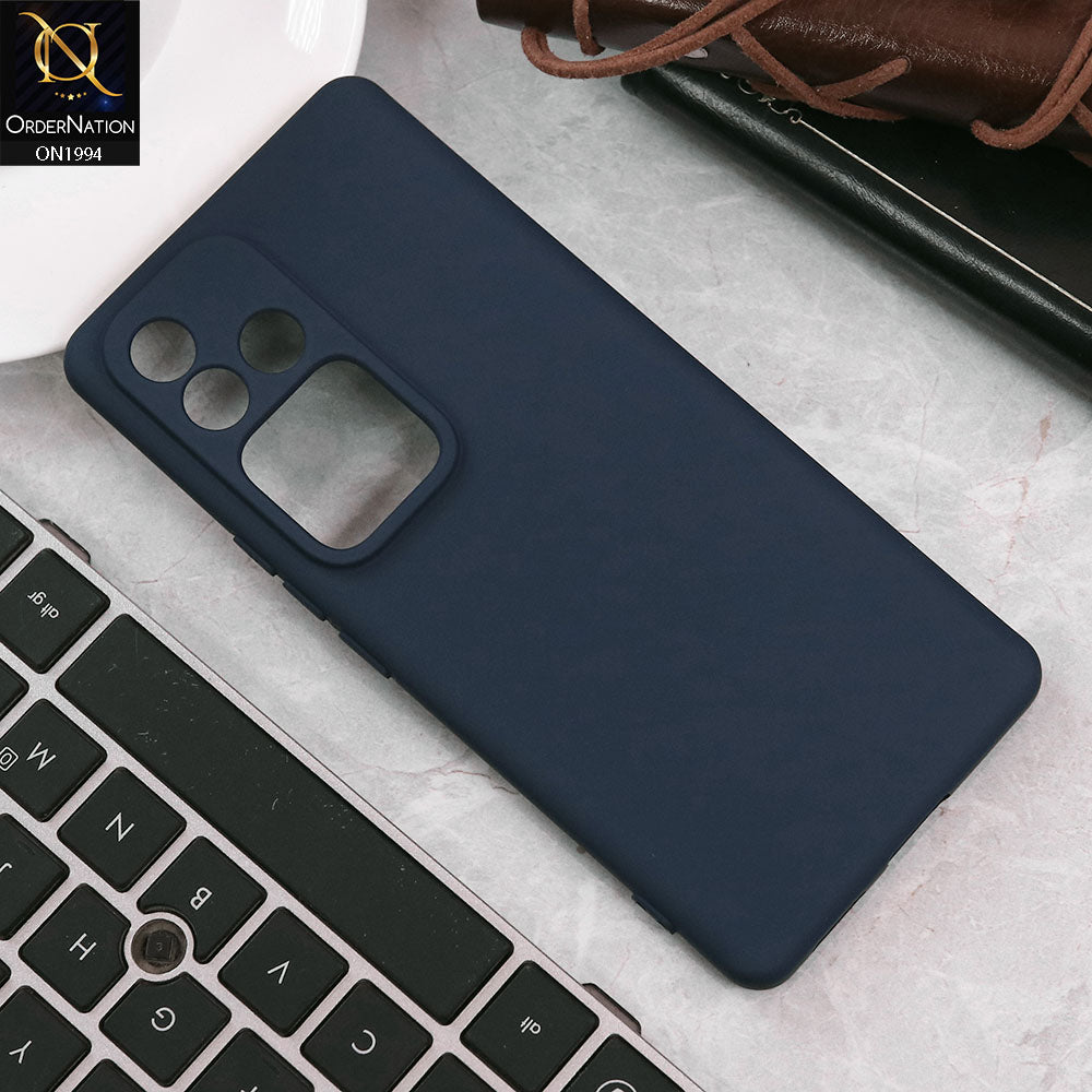 Vivo S18 Cover - Midnight Blue - Matte Shockproof Sillica Gel Soft Case