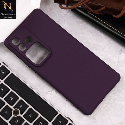 Vivo V30 Cover - Purple - Matte Shockproof Sillica Gel Soft Case