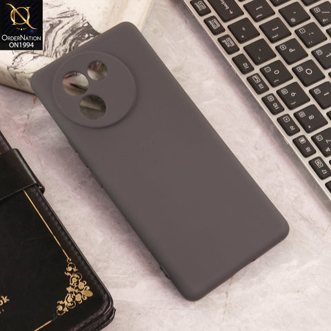 Vivo V30e  Cover  - Dark Gray - New Matte Dark Gray Silicone Case  Soft Touch Slim Back Cover