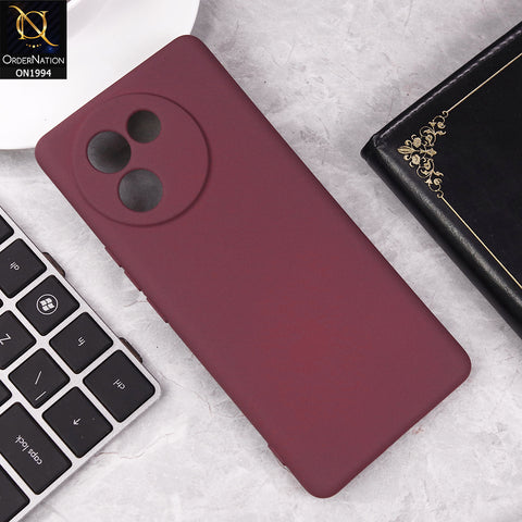 Vivo V30e  Cover  - Maroon - New Matte Maroon Silicone Case  Soft Touch Slim Back Cover