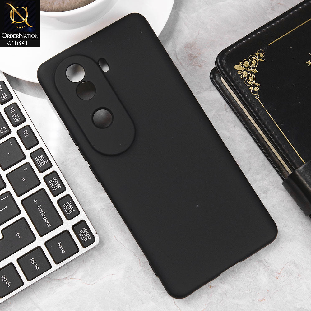 Vivo iQOO Z9s Cover - Black - Matte Shockproof Sillica Gel Soft Case
