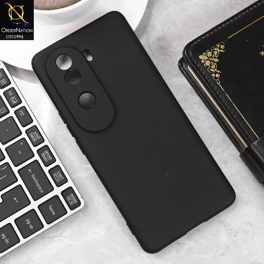 Vivo iQOO Z9s Cover - Black - Matte Shockproof Sillica Gel Soft Case