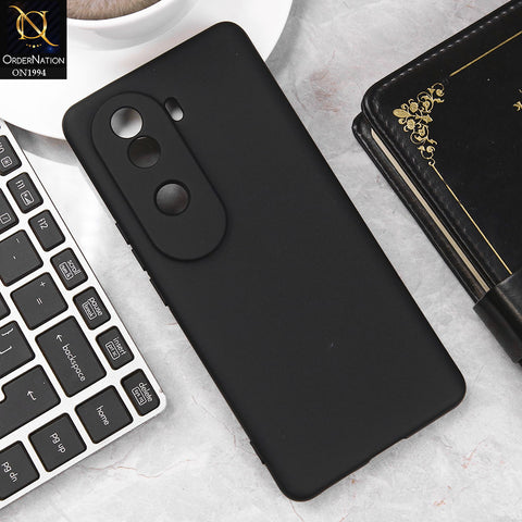 Vivo iQOO Z9s Cover - Black - Matte Shockproof Sillica Gel Soft Case