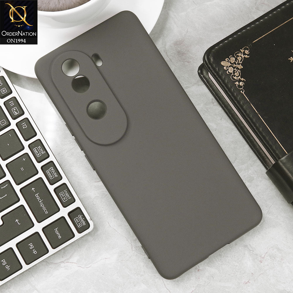 Vivo V40e Cover - Gray - Matte Shockproof Sillica Gel Soft Case
