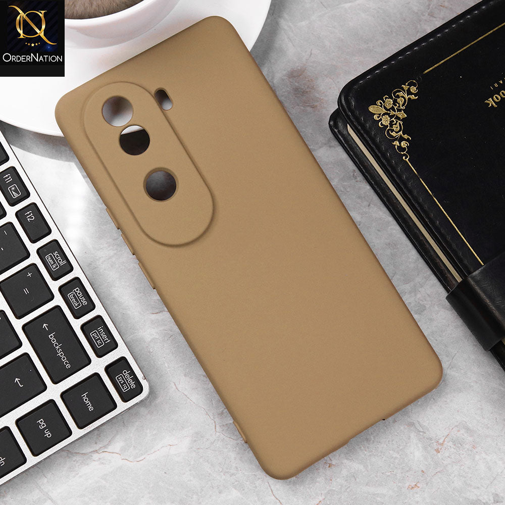 Vivo iQOO Z9s Cover - Light Brown - Matte Shockproof Sillica Gel Soft Case