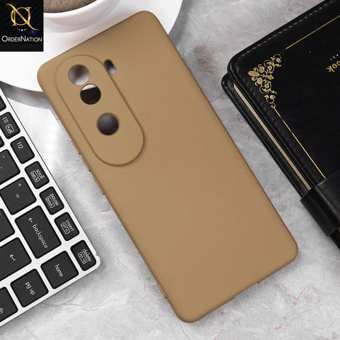 Vivo V40e Cover - Light Brown - Matte Shockproof Sillica Gel Soft Case