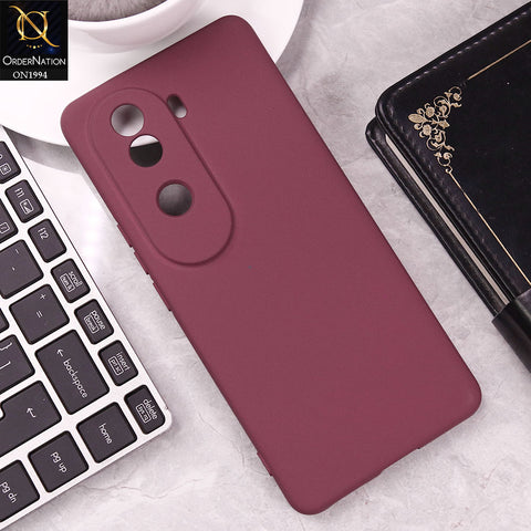 Vivo iQOO Z9s Cover - Maroon - Matte Shockproof Sillica Gel Soft Case