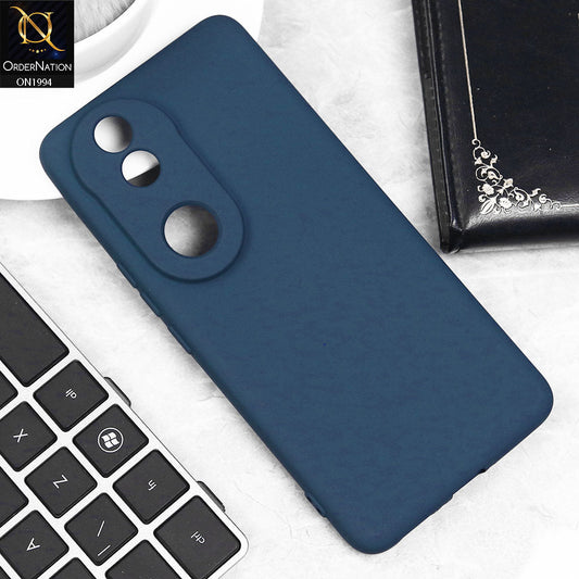 Vivo V50 Cover - Royal Blue -  Matte Shockproof Sillica Gel Soft Case