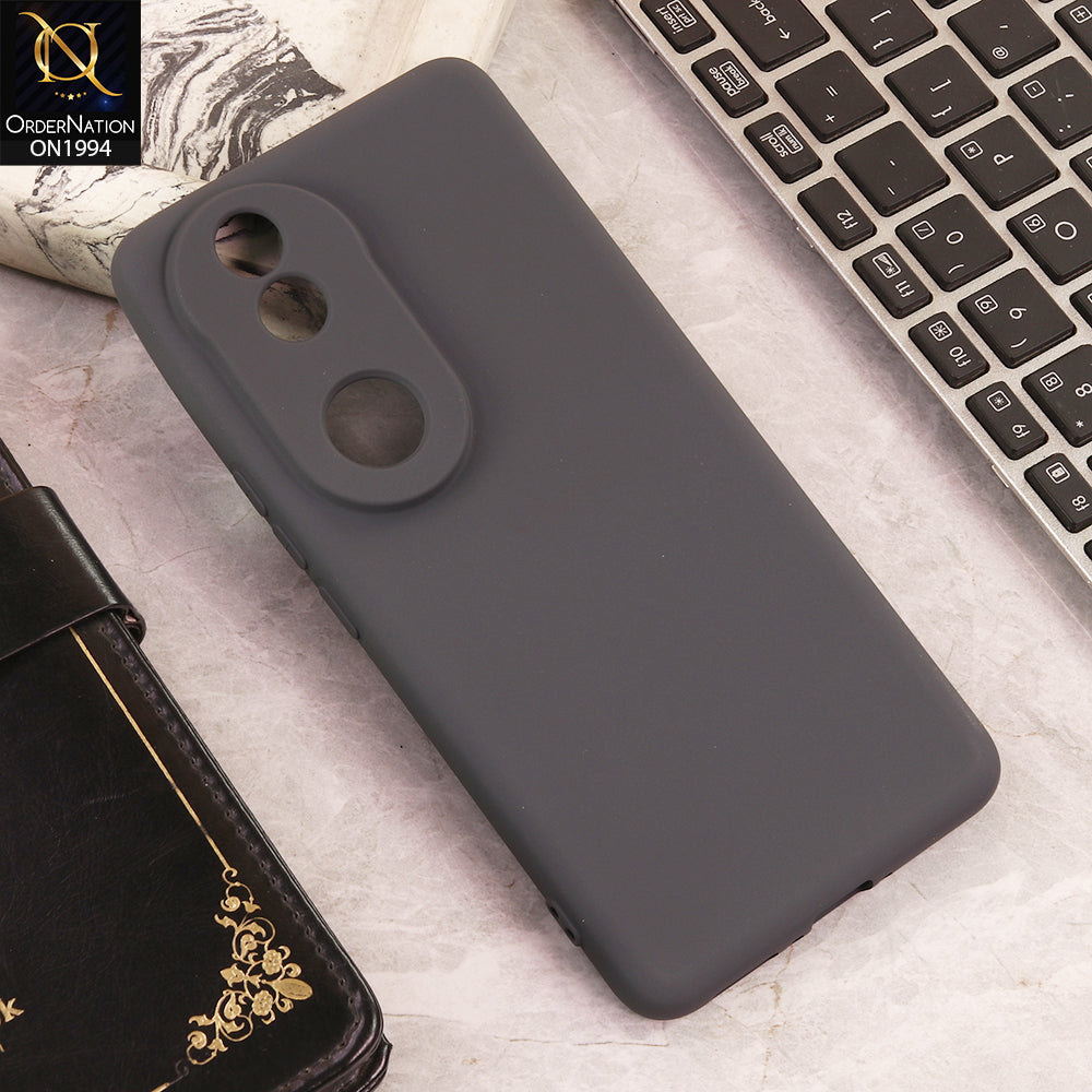 VIvo T4R / Vivo iQOO Z10R (india)  Cover  - Dark Gray - New Matte Dark Gray Silicone Case  Soft Touch Slim Back Cover