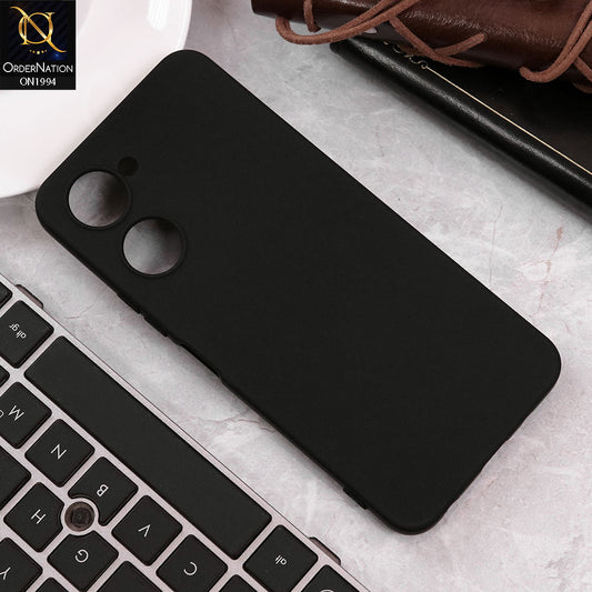 Vivo Y03t Cover - Black - Matte Shockproof Sillica Gel Soft Case