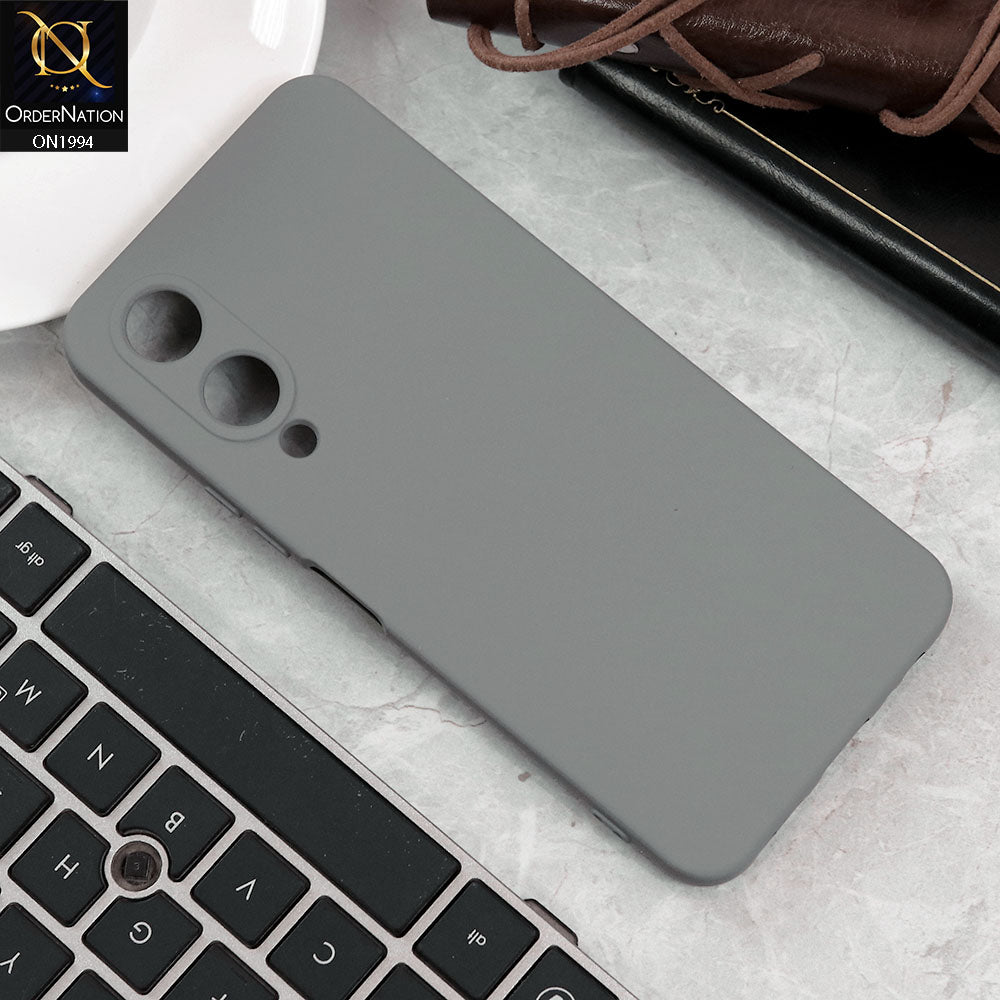 Vivo Y17s Cover - Light Gray - Matte Shockproof Sillica Gel Soft Case