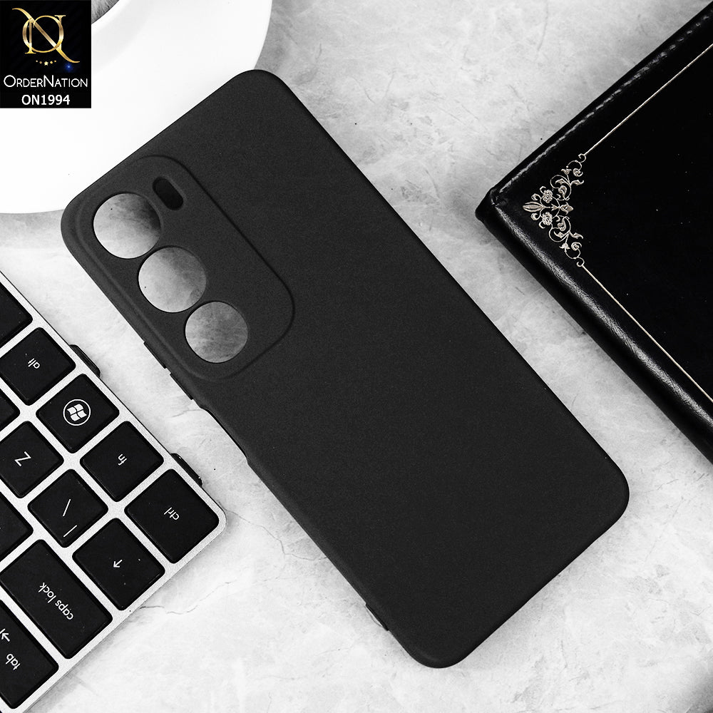 Vivo Y29 5G  Cover - Black - Matte Shockproof Sillica Gel Soft Case