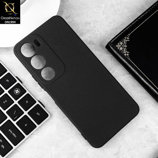 Vivo Y29 5G  Cover - Black - Matte Shockproof Sillica Gel Soft Case