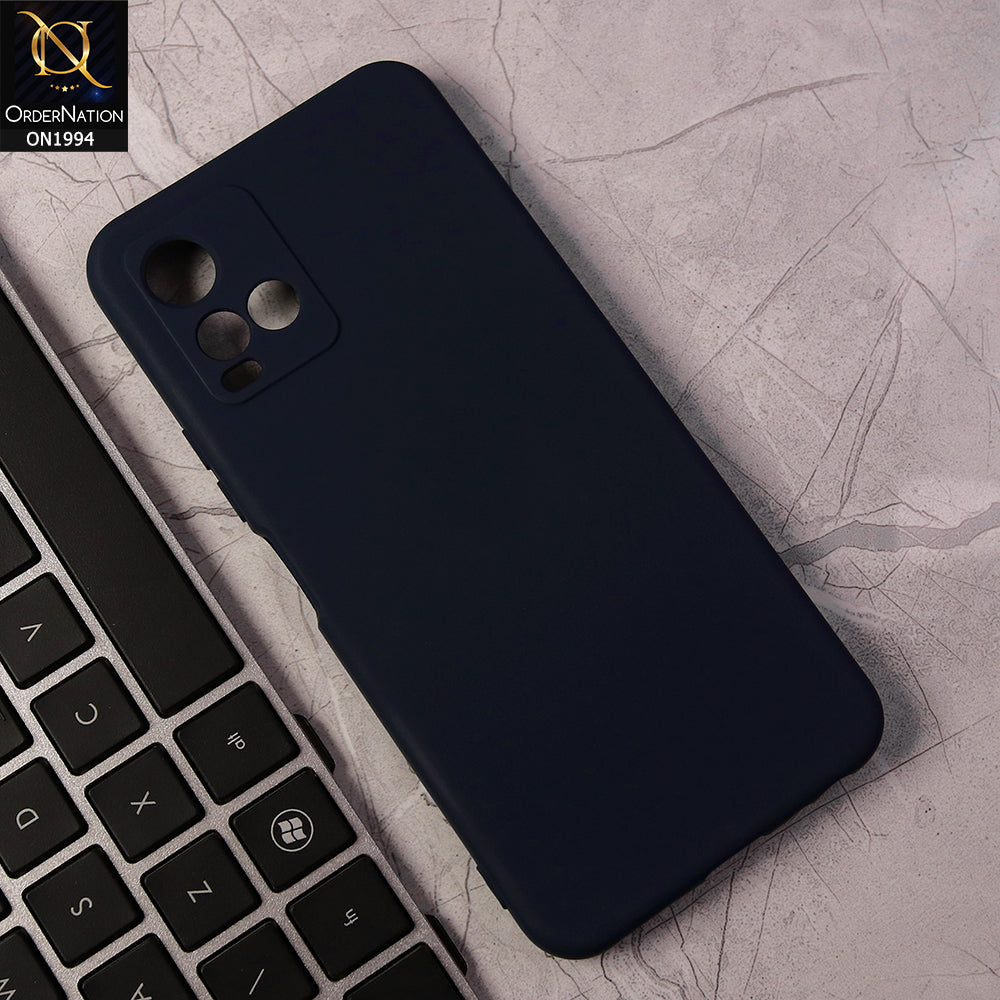 Vivo Y32 Cover - Midnight Blue - Matte Shockproof Sillica Gel Soft Case
