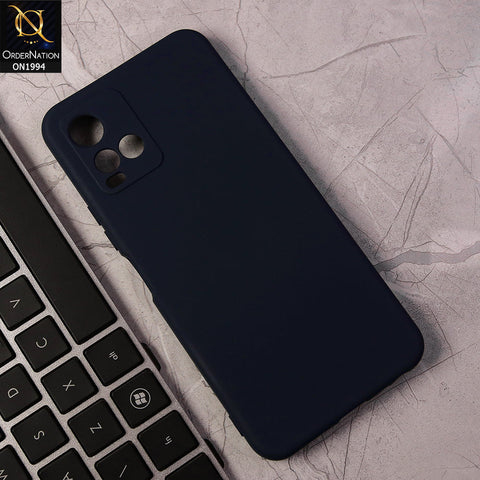 Vivo Y21e Cover - Midnight Blue - Matte Shockproof Sillica Gel Soft Case
