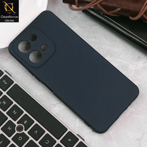 Vivo Y28 4G Cover - Midnight Blue - Matte Shockproof Sillica Gel Soft Case