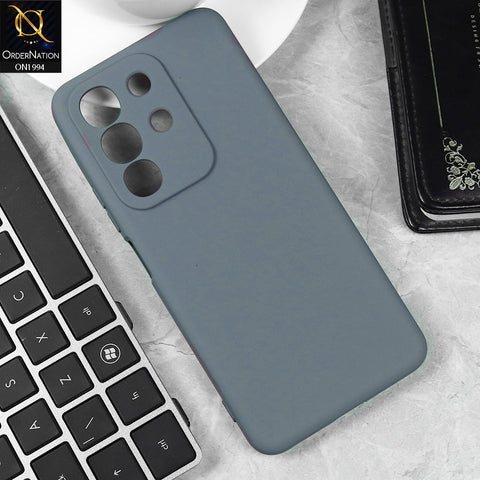 Vivo Y29 4G Cover - Light Gray -  Matte Shockproof Sillica Gel Soft Case