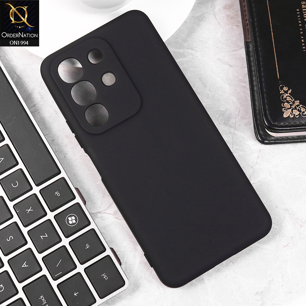 Vivo Y29 4G Cover - Black -  Matte Shockproof Sillica Gel Soft Case