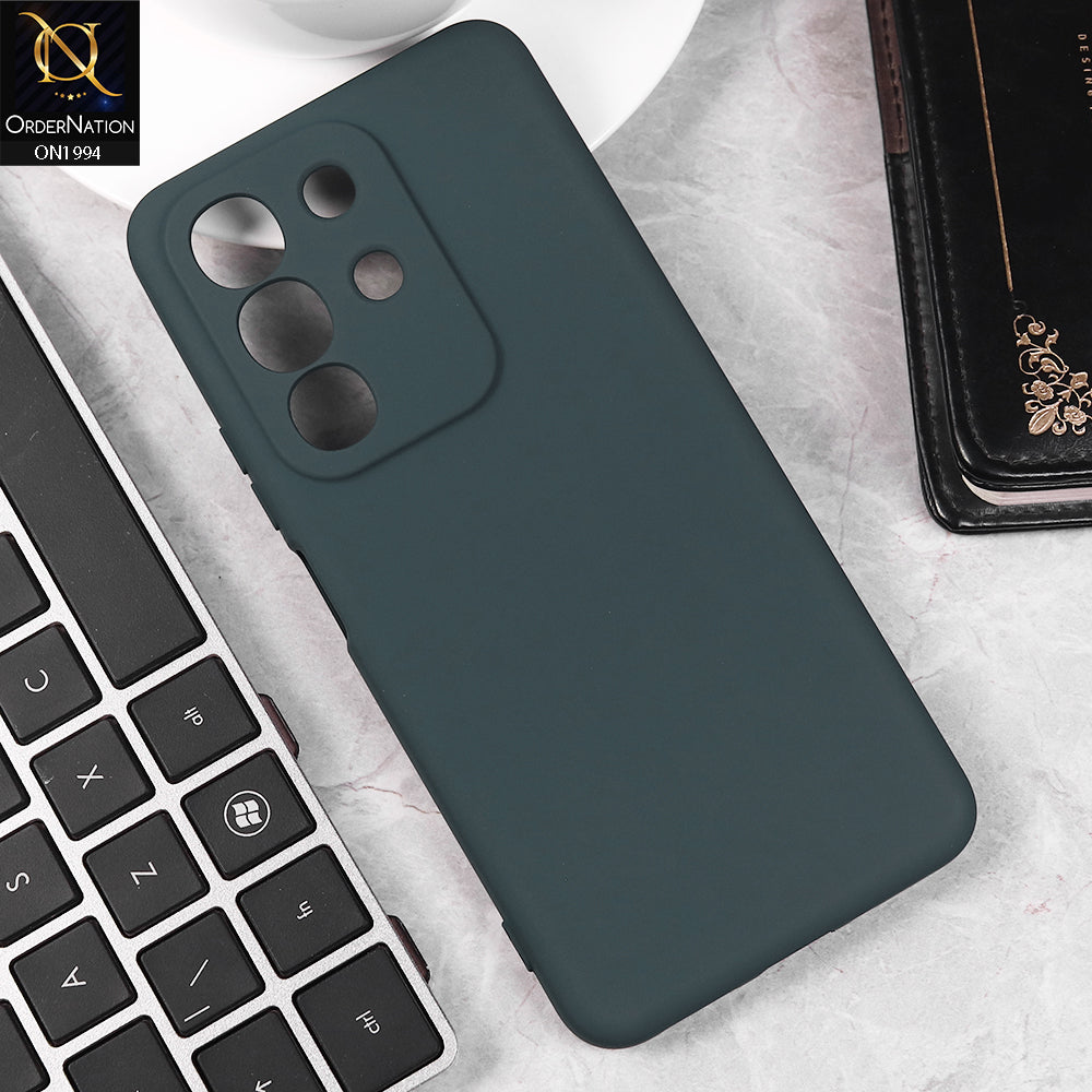 Vivo Y29 4G Cover - Midnight Blue -  Matte Shockproof Sillica Gel Soft Case