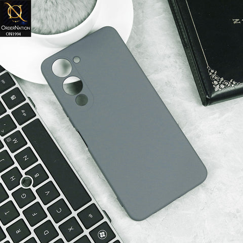 Vivo Y04 Cover - Light Gray -  Matte Shockproof Sillica Gel Soft Case