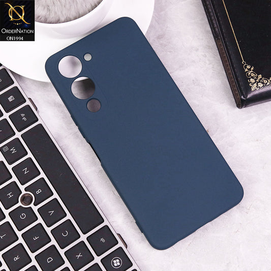 Vivo Y04 Cover - Royal Blue -  Matte Shockproof Sillica Gel Soft Case