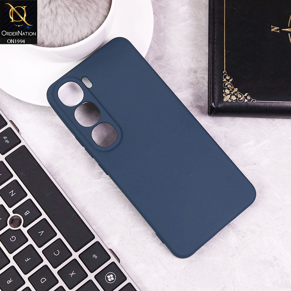 Vivo Y200 (2025) Cover - Royal Blue -  Matte Shockproof Sillica Gel Soft Case