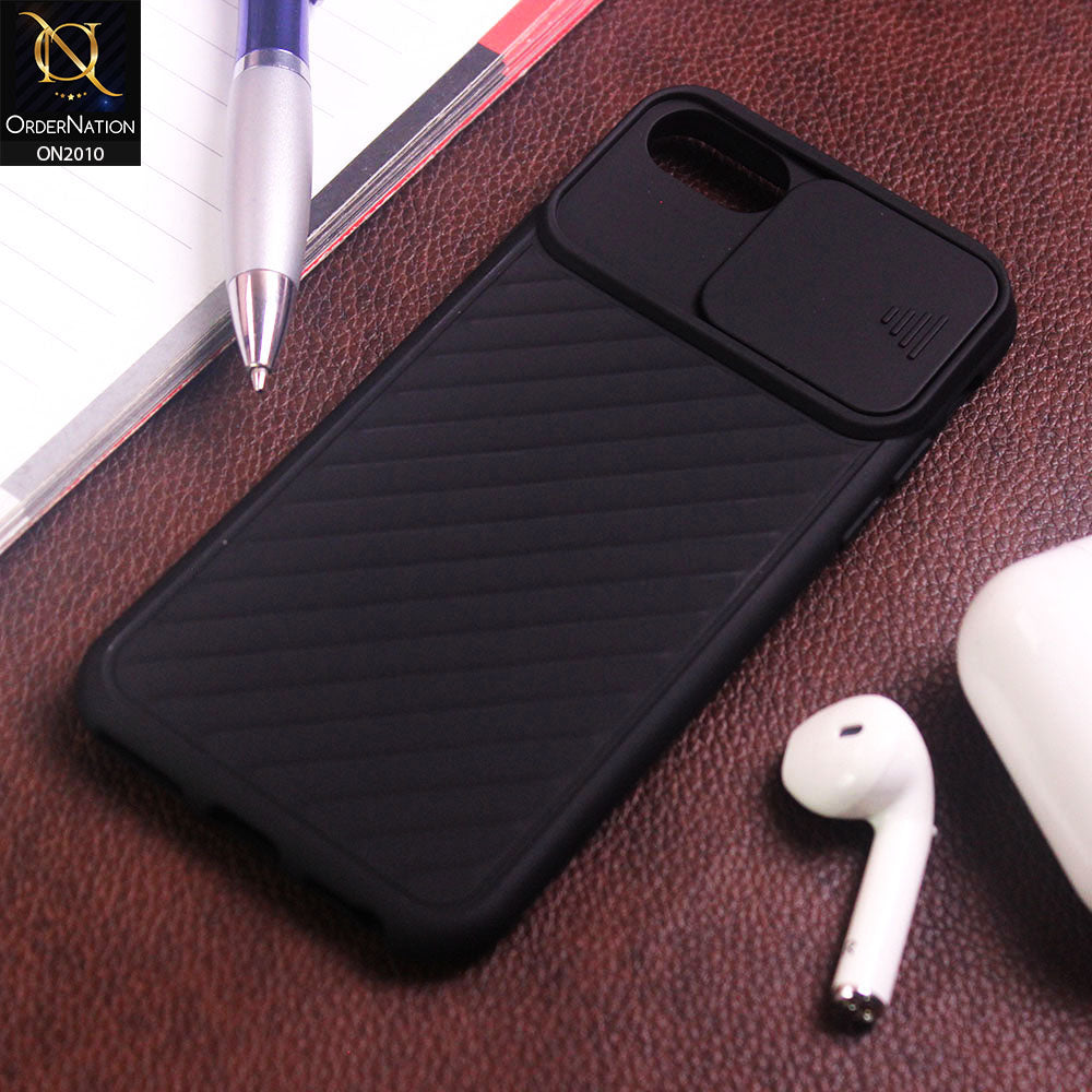 iPhone 8 / 7 Cover - Black - Anti-drop Lens Protection Slide Camera Protective Back Case