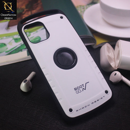 iPhone 11 Pro Max Cover - White - Heavy Duty Gravity Shock Resist Protective Back Shell Case