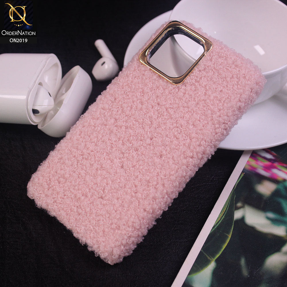 iPhone 11 Pro Cover - Pink - Soft Teddy Winter Warm Plush Fur Case
