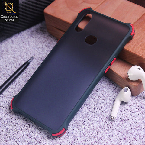 Samsung Galaxy A10s Cover - Dark Green - Translucent Matte Shockproof Case