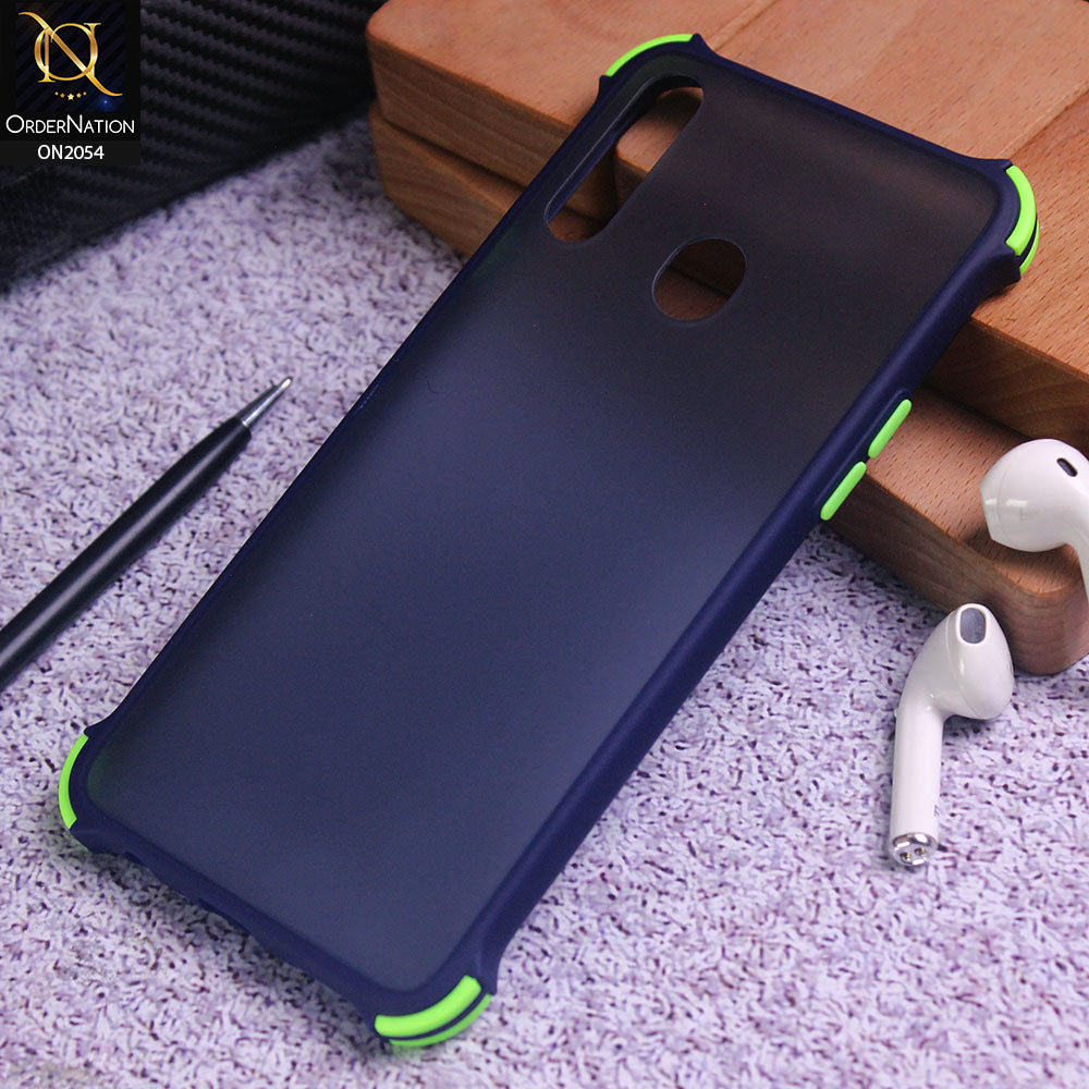 Samsung Galaxy A20s Cover - Blue - Translucent Matte Shockproof Case