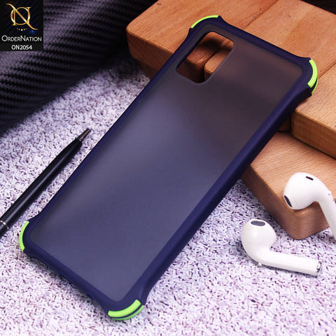 Samsung Galaxy A71 Cover - Blue - Translucent Matte Shockproof Case