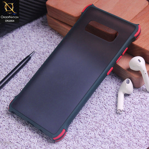 Samsung Galaxy Note 8 Cover - Dark Green - Translucent Matte Shockproof Case