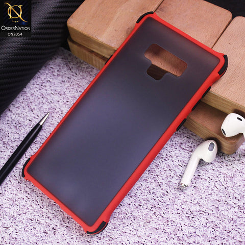 Samsung Galaxy Note 9 Cover - Red - Translucent Matte Shockproof Case