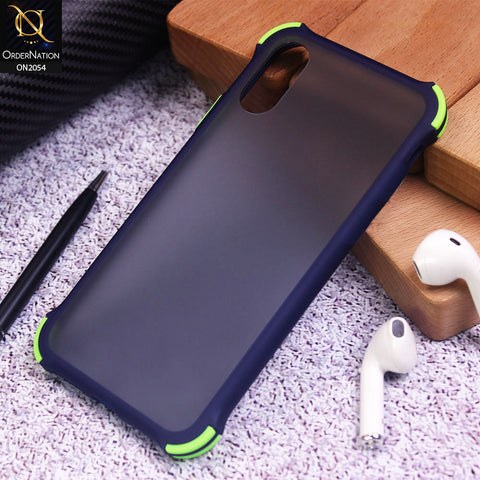 Vivo Y91C Cover - Blue - Translucent Matte Shockproof Case