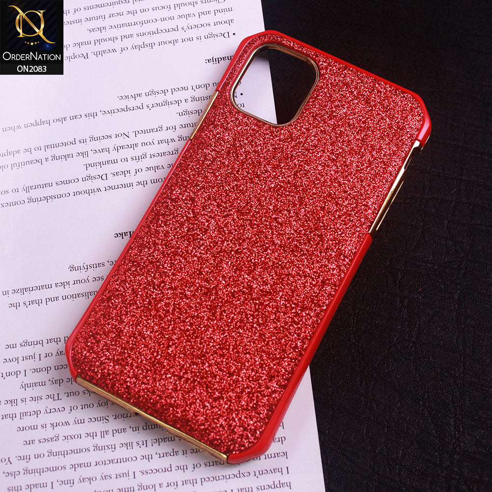 iPhone 11 Cover - Red - Bling Glitter Dual Hybrid Style Protective Case