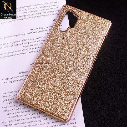 Samsung Galaxy Note 10 Pro Cover - Golden - Bling Glitter Dual Hybrid Style Protective Case