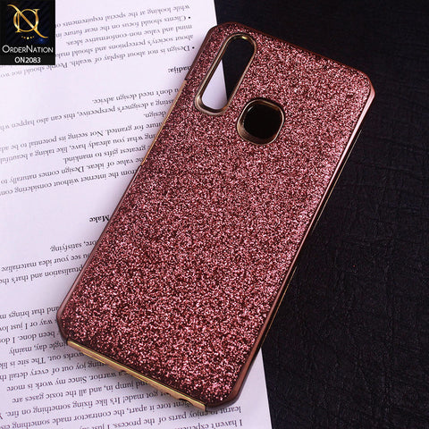 vivo Y11 (2019) Cover - Brown - Bling Glitter Dual Hybrid Style Protective Case