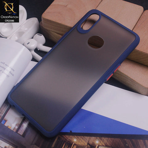 Samsung Galaxy A10s Cover - Blue - Translucent Matte Shockproof Soft Border Protective Case