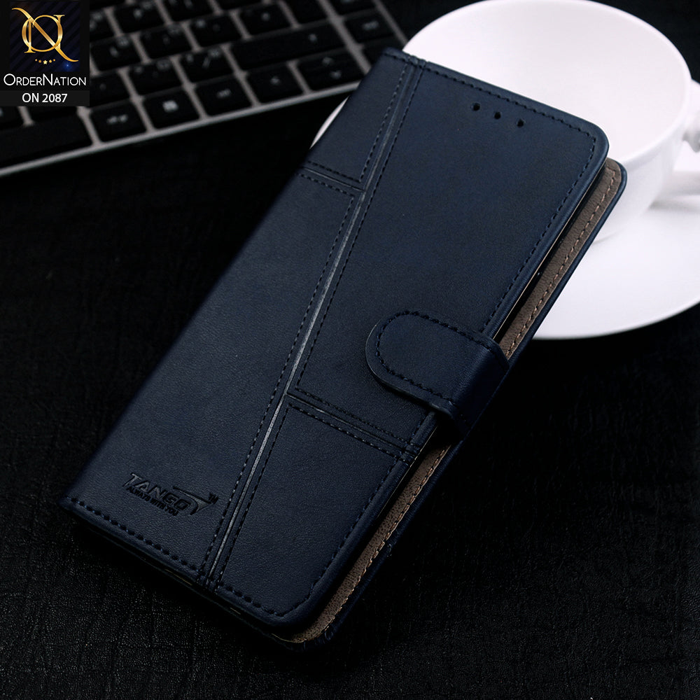 Vivo S1 Pro Cover - Blue - Tango Business Leather Flip Book Case