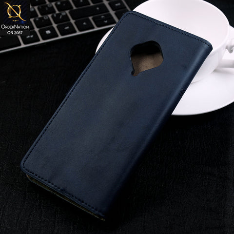 Vivo S1 Pro Cover - Blue - Tango Business Leather Flip Book Case
