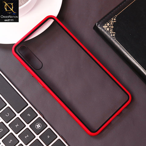 Samsung Galaxy A50 Cover - Red - Shockproof Soft Edge Silicone Back Shell Case