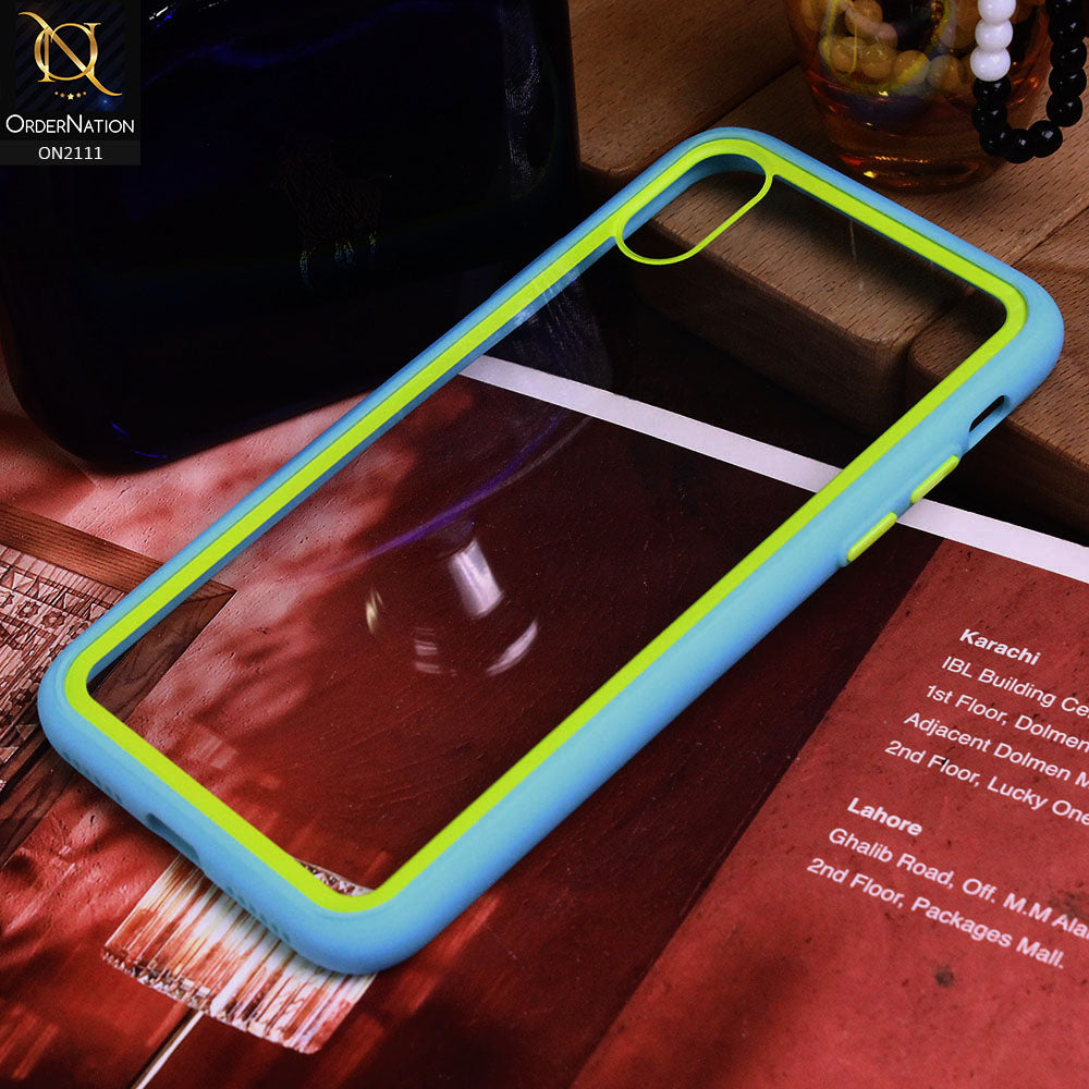 iPhone XS / X Cover - Sky Blue - Shockproof Soft Edge Silicone Back Shell Case