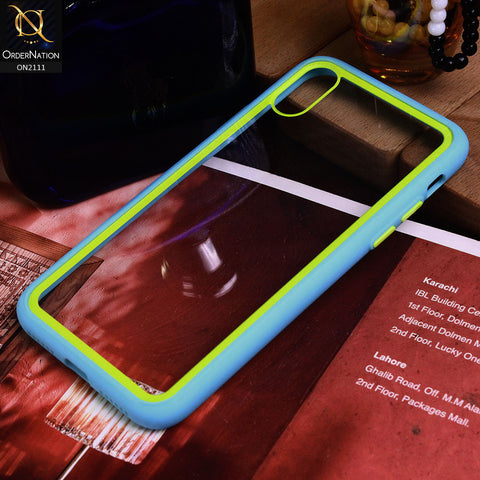 iPhone XS / X Cover - Sky Blue - Shockproof Soft Edge Silicone Back Shell Case